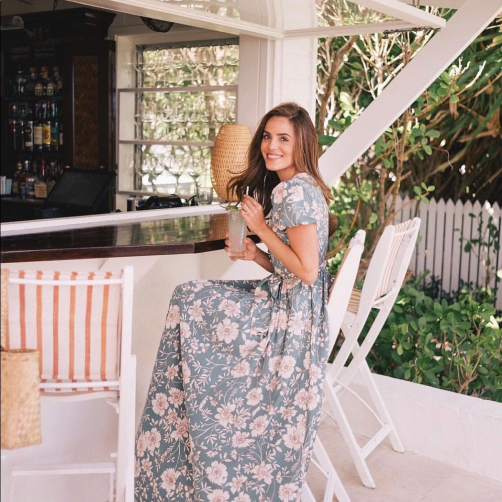 COPY - Gal Meets Glam Green Floral Dress - Small